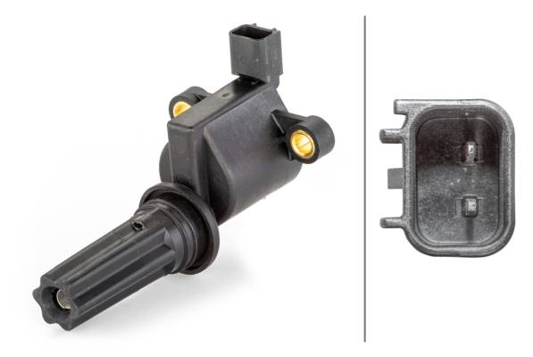 HELLA 5DA 230 035-231 Zündspule - 2-polig - Kerzenschachtzündspule - geschraubt