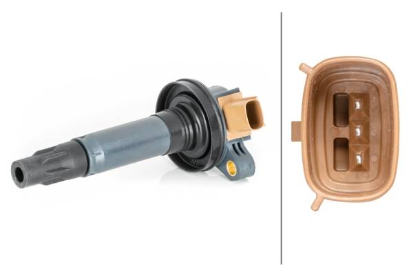 HELLA 5DA 230 036-471 Zündspule - 3-polig - Kerzenschachtzündspule - geschraubt