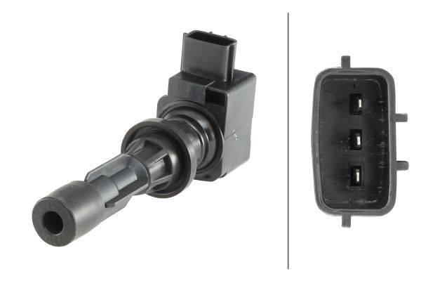 HELLA 5DA 230 036-061 Zündspule - 3-polig - Kerzenschachtzündspule - geschraubt