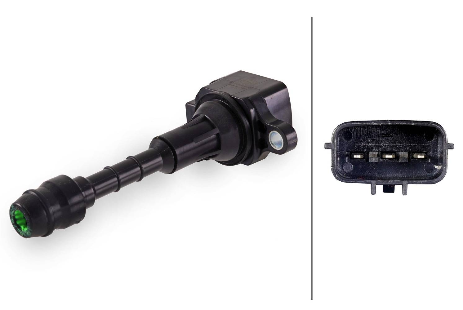 HELLA 5DA 358 057-311 Zündspule - 12V - 3-polig - Kerzenschachtzündspule - geschraubt