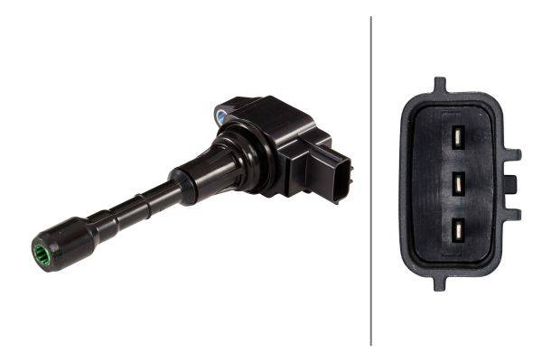 HELLA 5DA 358 057-411 Zündspule - 3-polig - Kerzenschachtzündspule - geschraubt