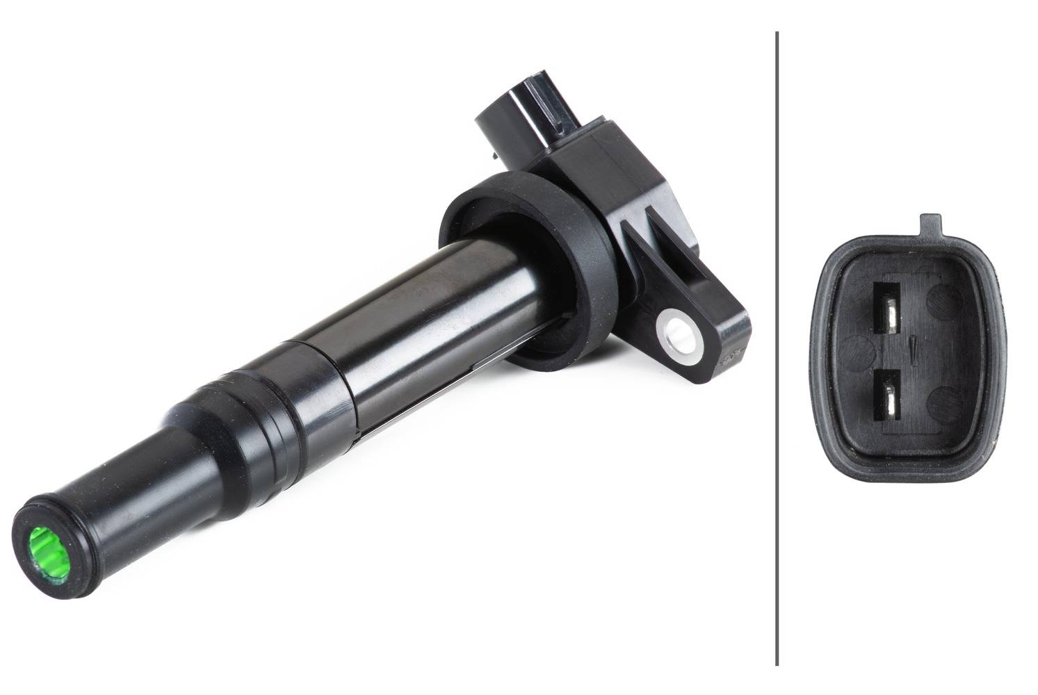 HELLA 5DA 358 057-621 Zündspule - 2-polig - Kerzenschachtzündspule - geschraubt