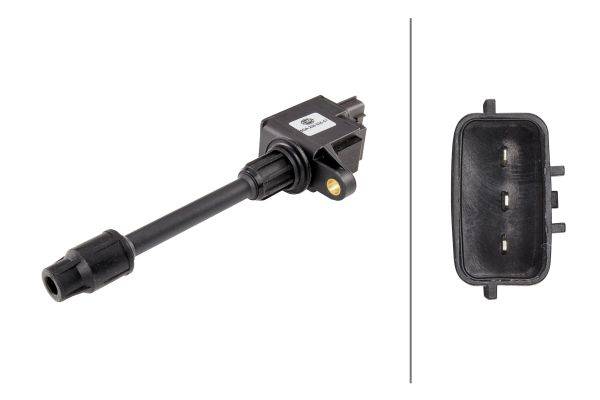 HELLA 5DA 230 035-571 Zündspule - 3-polig - Kerzenschachtzündspule - geschraubt