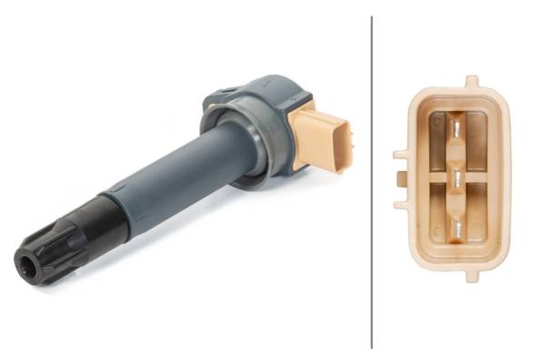 HELLA 5DA 230 035-841 Zündspule - 3-polig - Kerzenschachtzündspule - gesteckt