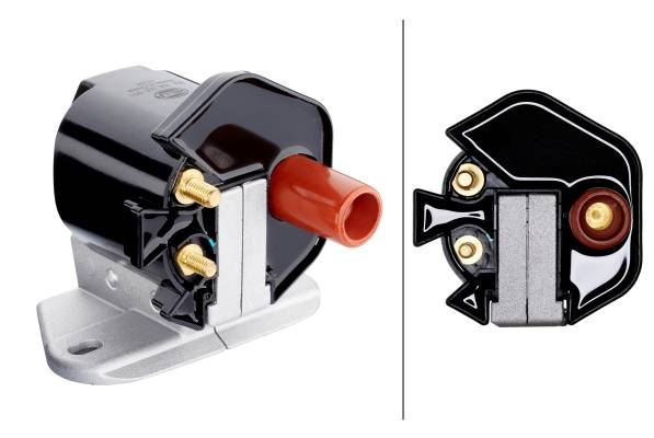 HELLA 5DA 358 057-951 Zündspule - 2-polig - Anschlussausführung DIN - geschraubt