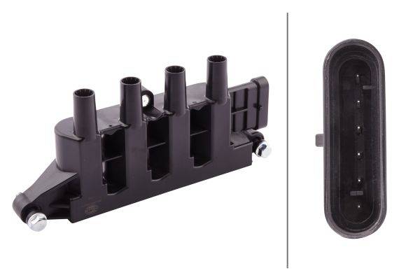 HELLA 5DA 358 000-271 Zündspule - 12V - 6-polig - Blockzündspule - geschraubt