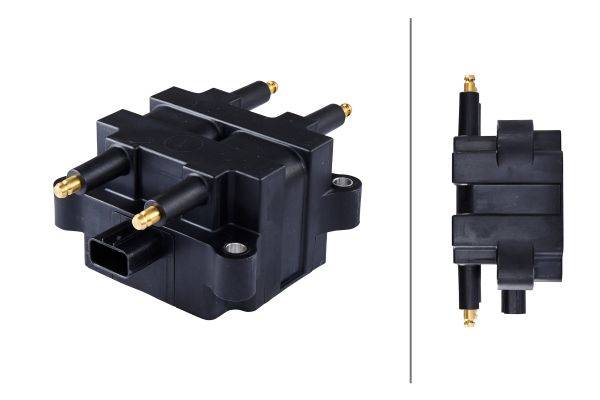 HELLA 5DA 230 035-271 Zündspule - 3-polig - Blockzündspule - geschraubt