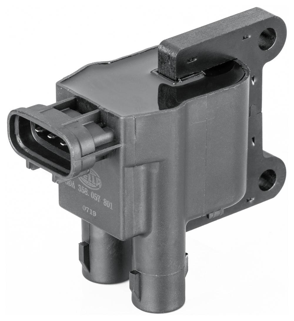 HELLA 5DA 358 057-801 Zündspule - 4-polig - Doppelzündspule - geschraubt