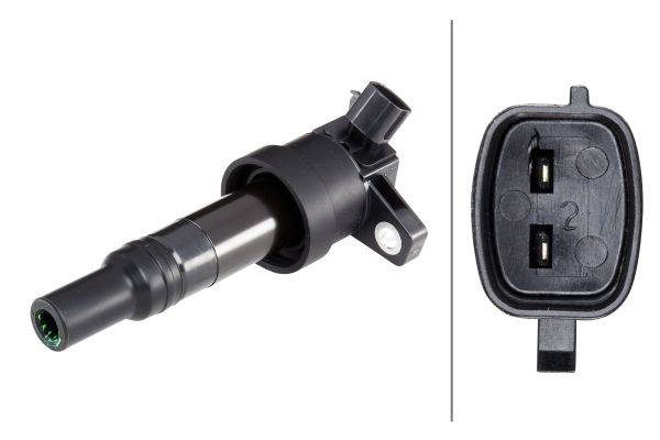 HELLA 5DA 193 175-971 Zündspule - 12V - 2-polig - Kerzenschachtzündspule - geschraubt