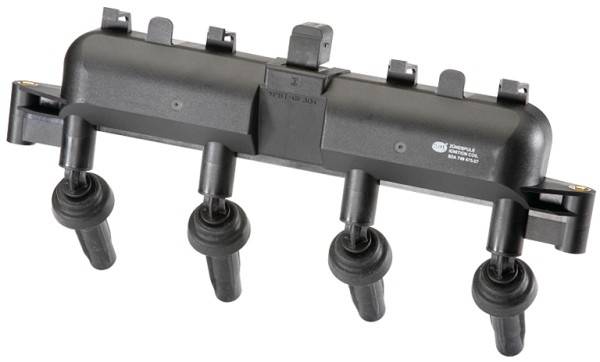 HELLA 5DA 193 175-431 Zündspule - 12V - 4-polig - inkl. Zündkerzenstecker - geschraubt