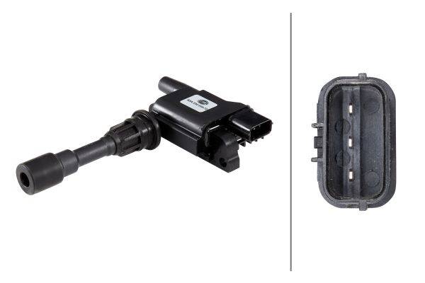 HELLA 5DA 230 035-721 Zündspule - 3-polig - Kerzenschachtzündspule - geschraubt