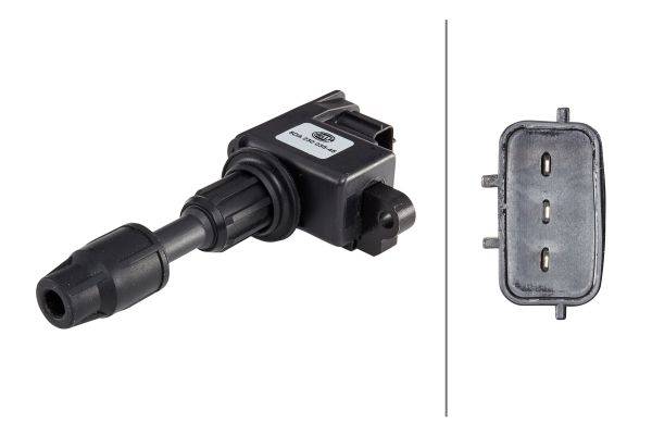 HELLA 5DA 230 035-451 Zündspule - 3-polig - Kerzenschachtzündspule - geschraubt