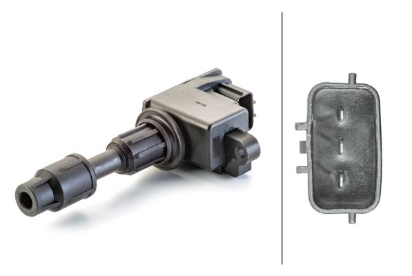 HELLA 5DA 230 035-451 Zündspule - 3-polig - Kerzenschachtzündspule - geschraubt
