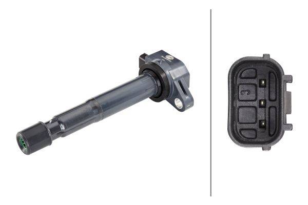 HELLA 5DA 358 057-581 Zündspule - 3-polig - Kerzenschachtzündspule - geschraubt