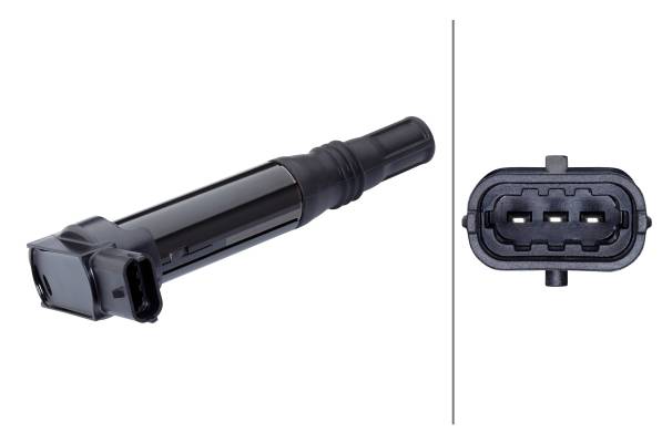 HELLA 5DA 358 057-931 Zündspule - 3-polig - Kerzenschachtzündspule - geschraubt