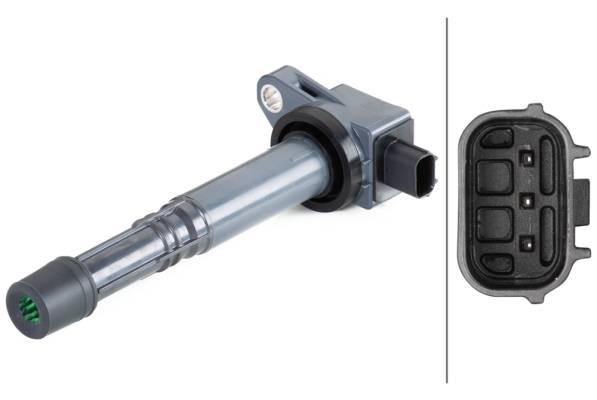 HELLA 5DA 358 057-681 Zündspule - 3-polig - Kerzenschachtzündspule - geschraubt