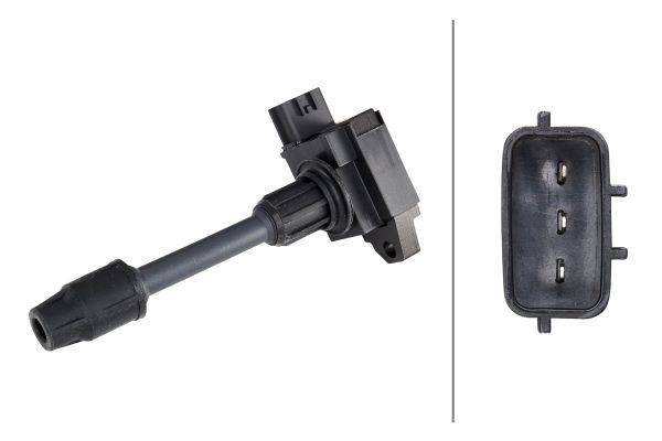 HELLA 5DA 230 035-611 Zündspule - 3-polig - Kerzenschachtzündspule - geschraubt