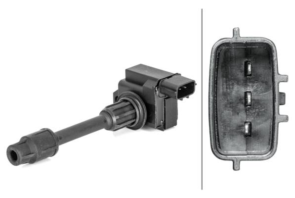 HELLA 5DA 230 035-611 Zündspule - 3-polig - Kerzenschachtzündspule - geschraubt