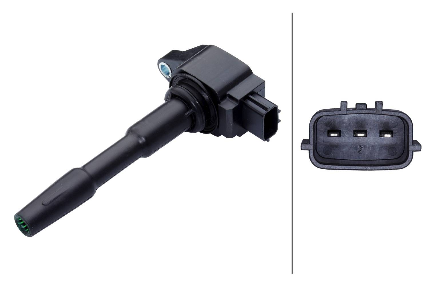 HELLA 5DA 358 168-021 Zündspule - 3-polig - Kerzenschachtzündspule - geschraubt