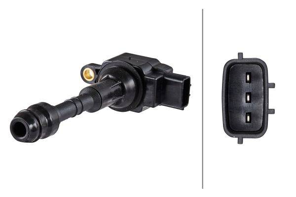 HELLA 5DA 230 035-981 Zündspule - 3-polig - Kerzenschachtzündspule - geschraubt