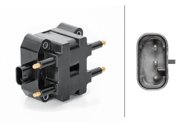 HELLA 5DA 230 035-181 Zündspule - 3-polig - Blockzündspule - geschraubt