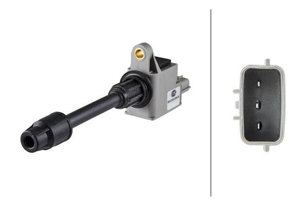 HELLA 5DA 230 035-531 Zündspule - 3-polig - Kerzenschachtzündspule - geschraubt