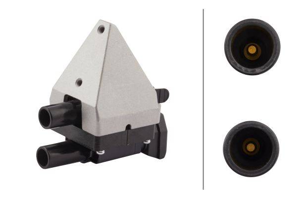 HELLA 5DA 358 000-021 Zündspule - 12V - 2-polig - Verteilerzündspule - geschraubt