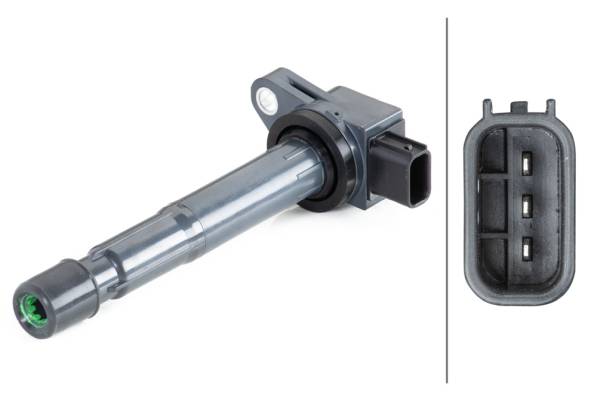 HELLA 5DA 358 057-631 Zündspule - 3-polig - Kerzenschachtzündspule - geschraubt