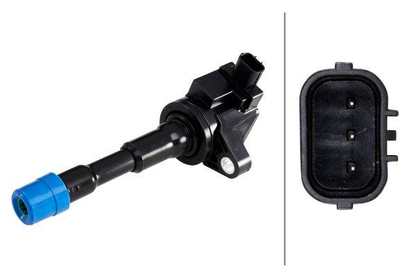 HELLA 5DA 358 057-231 Zündspule - 3-polig - Kerzenschachtzündspule - geschraubt