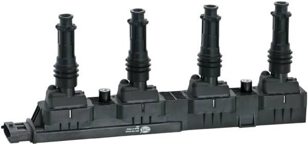 HELLA 5DA 193 175-861 Zündspule - 12V - 6-polig - inkl. Zündkerzenstecker - geschraubt