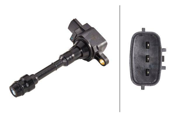 HELLA 5DA 358 057-221 Zündspule - 3-polig - Kerzenschachtzündspule - geschraubt