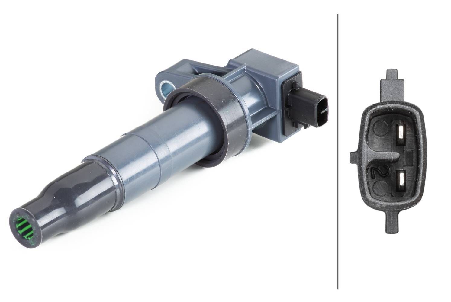 HELLA 5DA 358 057-491 Zündspule - 2-polig - Kerzenschachtzündspule - geschraubt