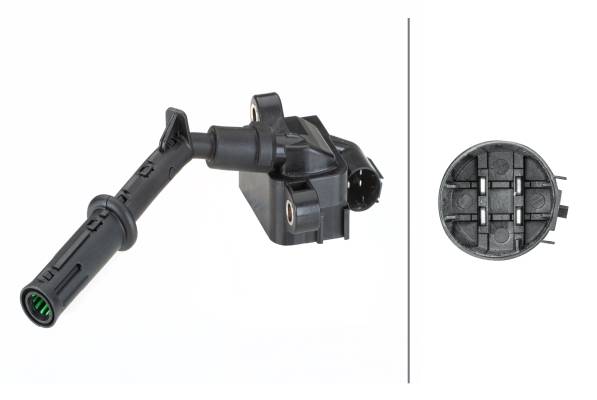 HELLA 5DA 358 057-911 Zündspule - 12V - 4-polig - Kerzenschachtzündspule - geschraubt