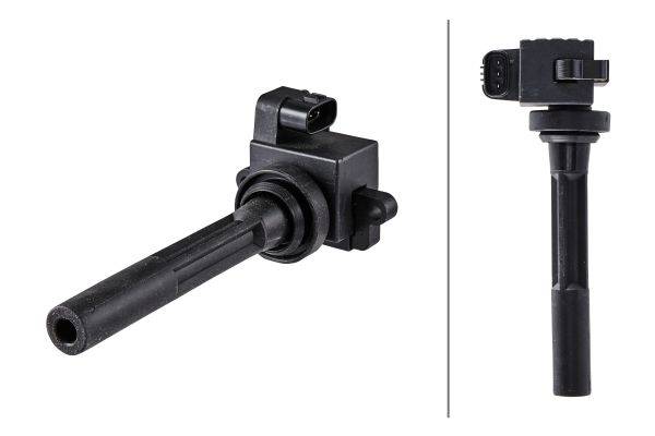 HELLA 5DA 230 035-361 Zündspule - 3-polig - Kerzenschachtzündspule - geschraubt