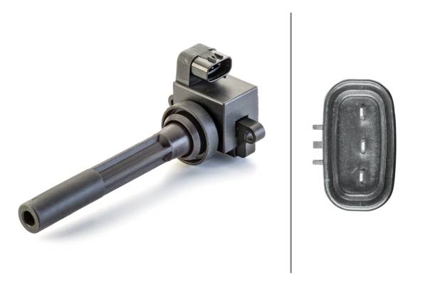 HELLA 5DA 230 035-361 Zündspule - 3-polig - Kerzenschachtzündspule - geschraubt