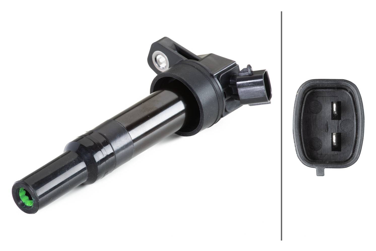 HELLA 5DA 358 057-471 Zündspule - 2-polig - Kerzenschachtzündspule - geschraubt