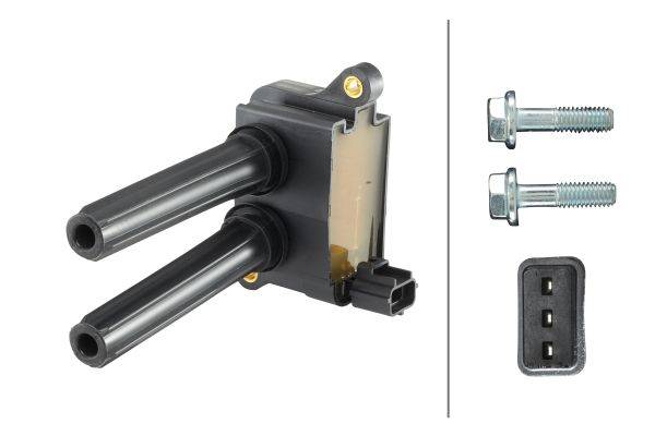 HELLA 5DA 230 035-951 Zündspule - 3-polig - Doppelzündspule - geschraubt