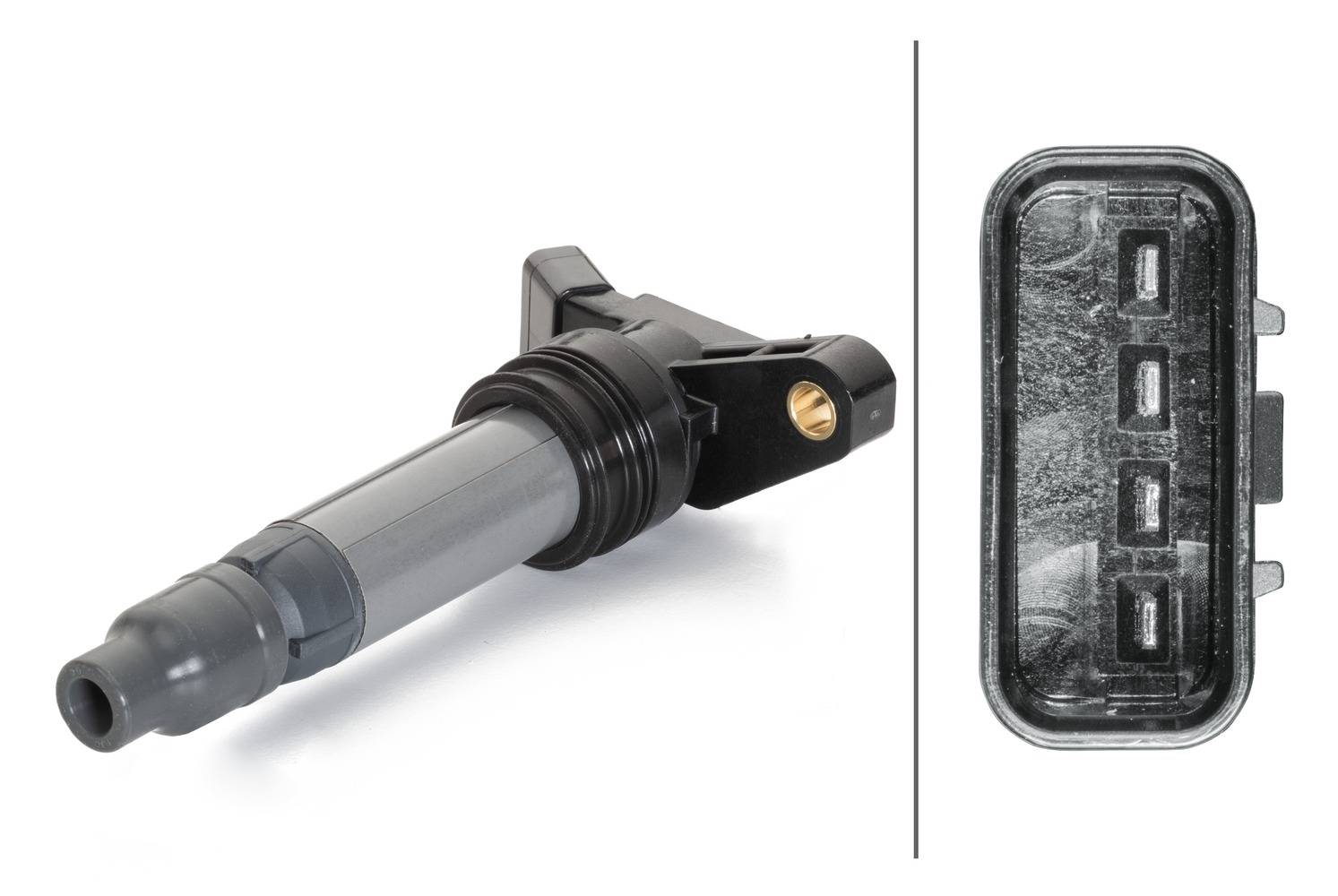 HELLA 5DA 230 036-231 Zündspule - 4-polig - Kerzenschachtzündspule - geschraubt