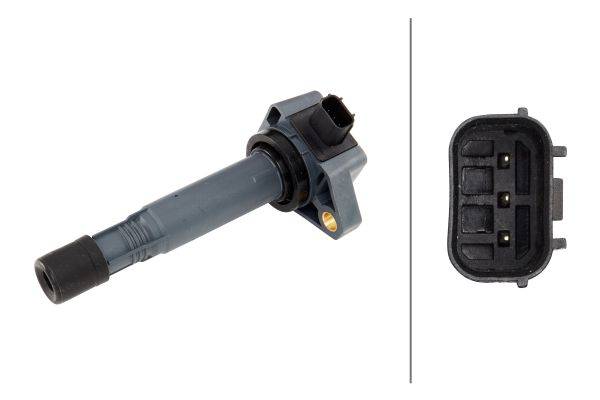 HELLA 5DA 230 036-361 Zündspule - 3-polig - Kerzenschachtzündspule - geschraubt