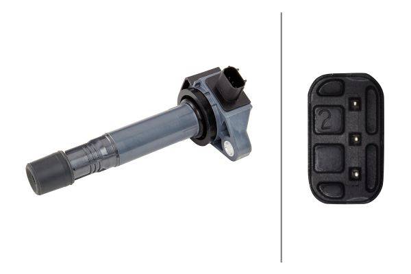 HELLA 5DA 358 057-761 Zündspule - 3-polig - Kerzenschachtzündspule - geschraubt