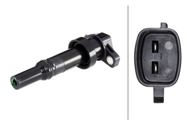 HELLA 5DA 193 175-961 Zündspule - 12V - 2-polig - Kerzenschachtzündspule - geschraubt