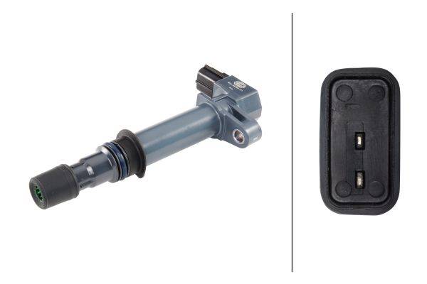 HELLA 5DA 358 057-771 Zündspule - 2-polig - Kerzenschachtzündspule - geschraubt