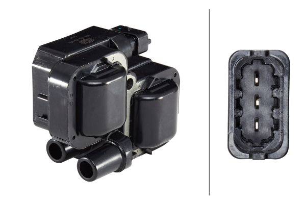 HELLA 5DA 193 175-991 Zündspule - 12V - 3-polig - Blockzündspule - geschraubt