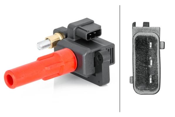 HELLA 5DA 230 036-631 Zündspule - 3-polig - Kerzenschachtzündspule - geschraubt