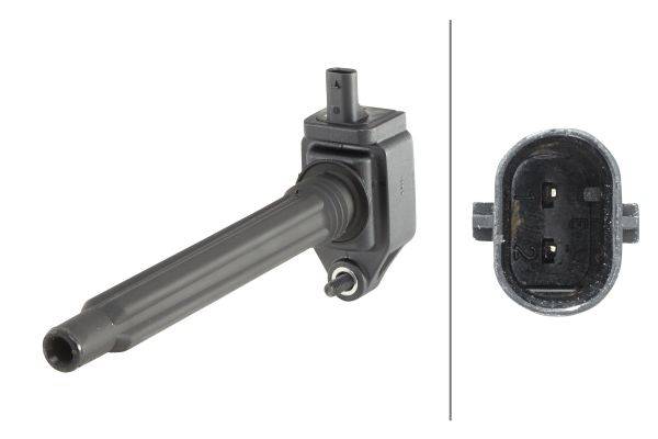 HELLA 5DA 230 036-671 Zündspule - 2-polig - Kerzenschachtzündspule - geschraubt