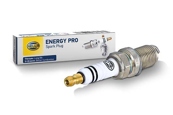 HELLA 8EH 188 704-011 Zündkerze - Energy Pro YM8RCP-11U - SW: 16 - Gewindelänge: 19mm - Außengewinde