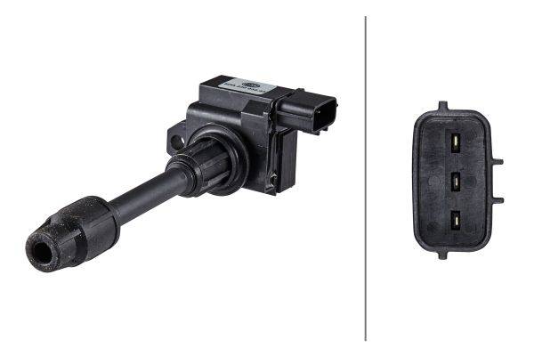 HELLA 5DA 230 035-551 Zündspule - 3-polig - Kerzenschachtzündspule - geschraubt