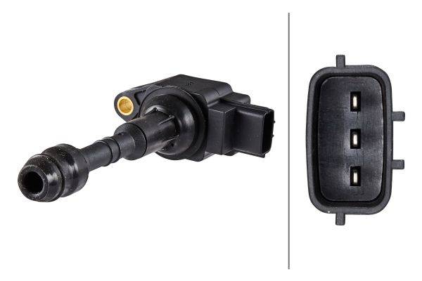 HELLA 5DA 230 036-111 Zündspule - 3-polig - Kerzenschachtzündspule - geschraubt