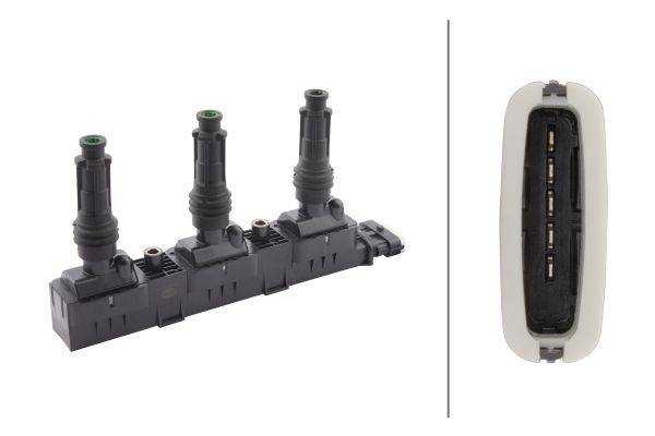 HELLA 5DA 358 000-351 Zündspule - 12V - 5-polig - Blockzündspule - geschraubt