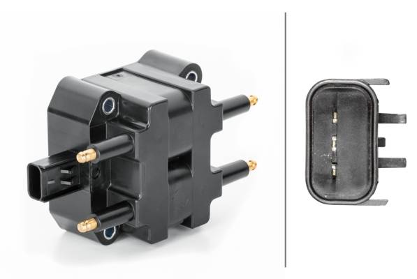 HELLA 5DA 230 035-681 Zündspule - 3-polig - Blockzündspule - geschraubt